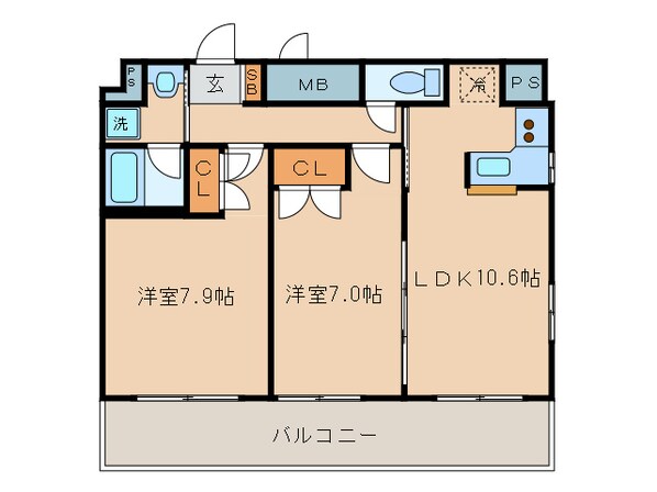 音羽ハイツの物件間取画像